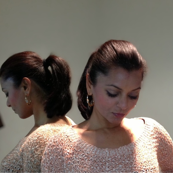 Scoop NYC Loose-Knit Cashmere/Silk Peach/Blush Sweater or Dress.Size Small. GUC. - Picture 8 of 14